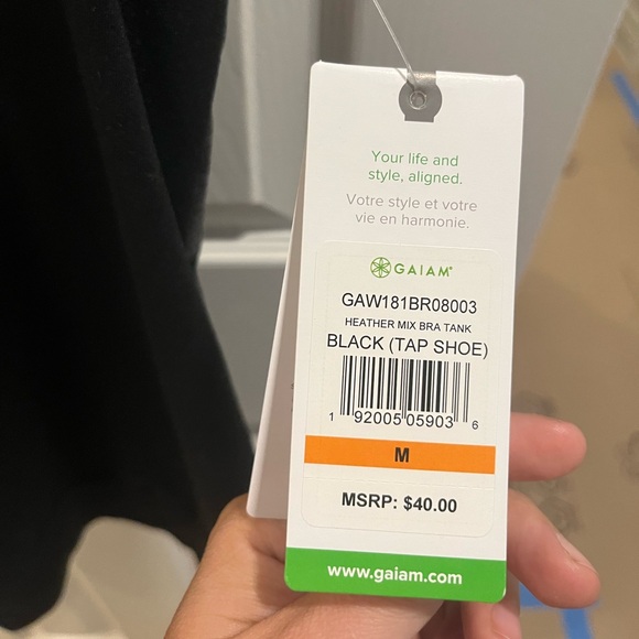 NWT Gaiam Heather Mix Bra Tank - Picture 2 of 6